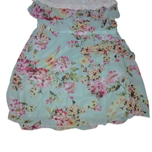 Rue21 Strapless Floral Dress in Mint and Pink - Picture 2 of 3